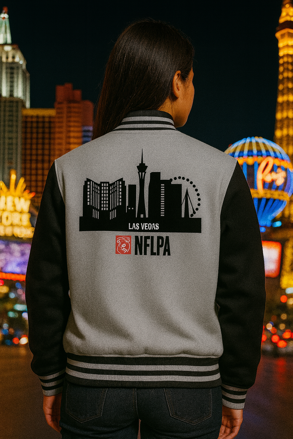 Wool and Leather arms Letterman Jacket - Customizable - Image 6