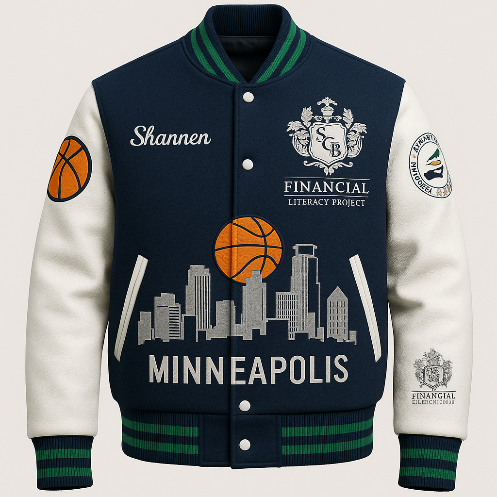 Wool and Leather arms Letterman Jacket - Customizable - Image 2