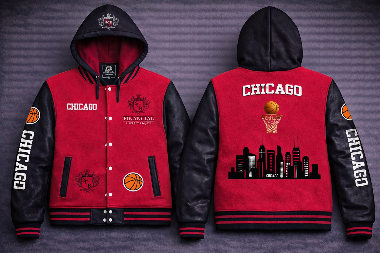 Heirloom Varsity Hoodie Wool and Leather Jackets - Image 16